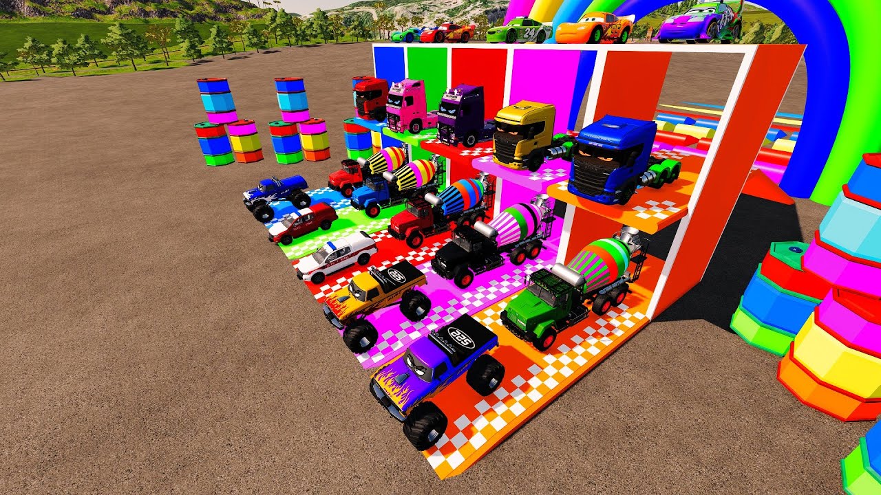 Remote Controlled Vehicles Unboxing  Tata Dump Truck, Tractor John Deere, JCB Backhoe Loader  #fs22