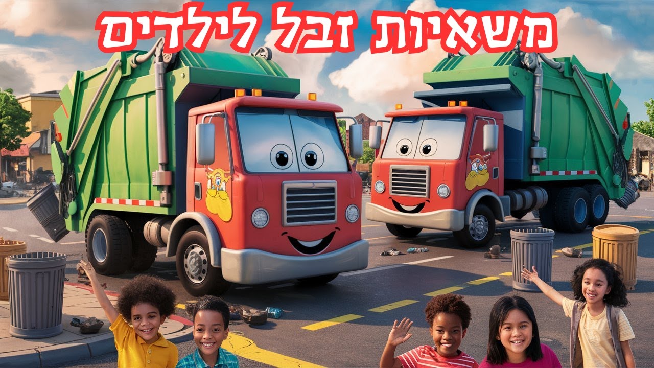 משאית זבל לילדים משאיות זבל לילדים