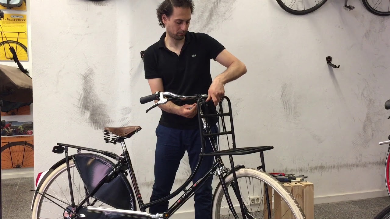 Wie montiere ich einen Frontträger für Gazelle Hollandrad