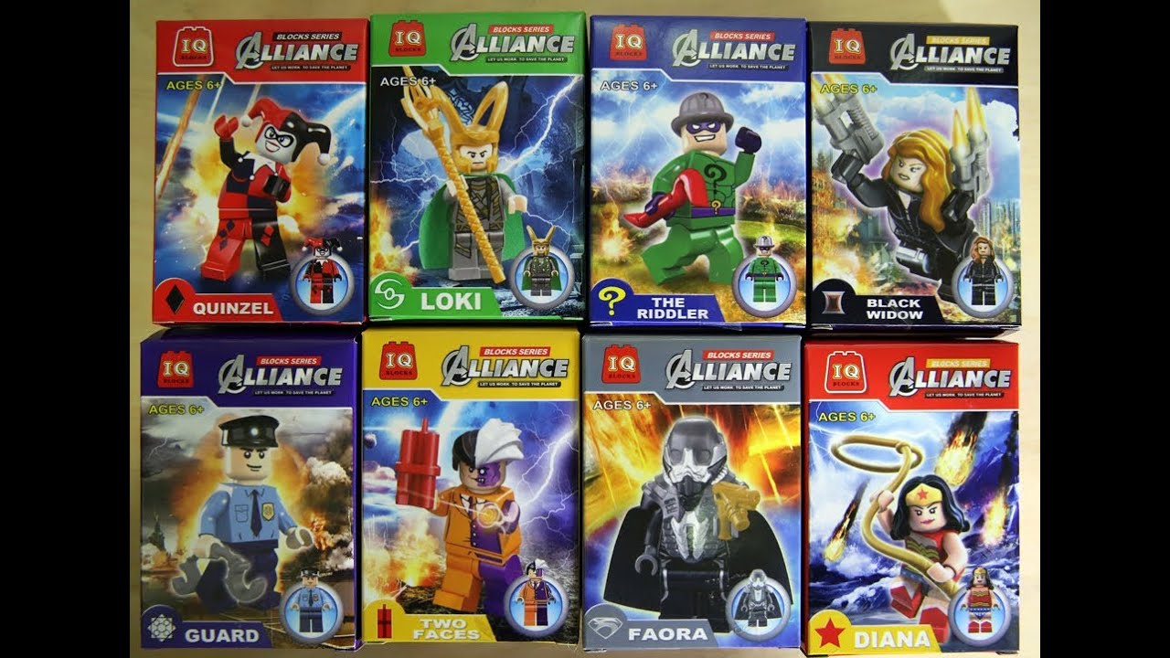Lego DC vs Marvel Avengers Alliance IQ Blocks Bootleg Review