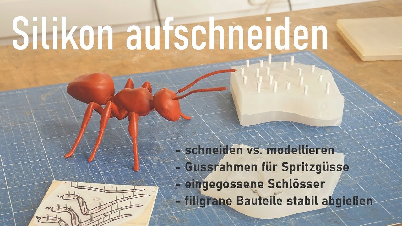 Silikonform - Trennlinie schneiden oder modellieren? + Abgusstechnik für fragile, längliche Bauteile