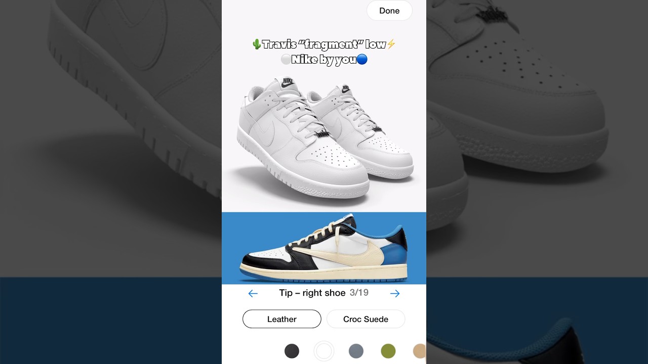 🔥Nike Dunk by you Travis Scott &ldquo;fragment&rdquo; ⚡️🔵⚪️COP⁉️💬 #nike #sneakers #shoes #travisscott #shorts