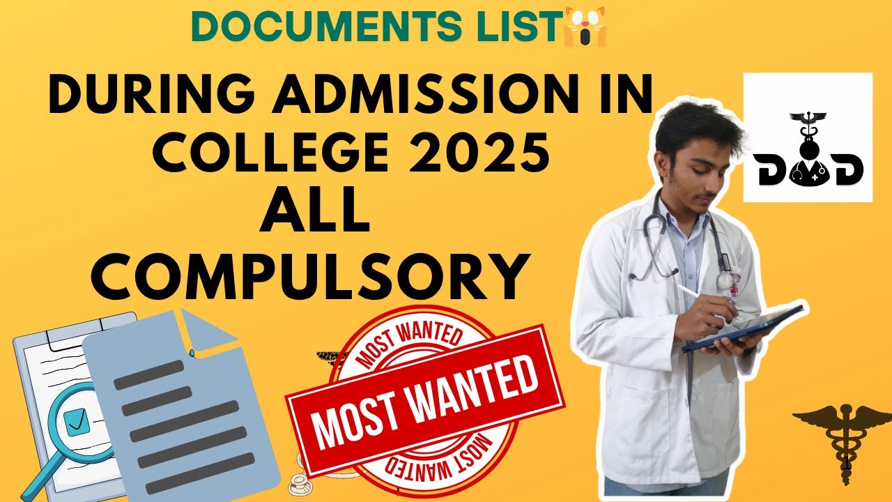 Documents for admission in mbbs l medical college MP l neet 2025 l