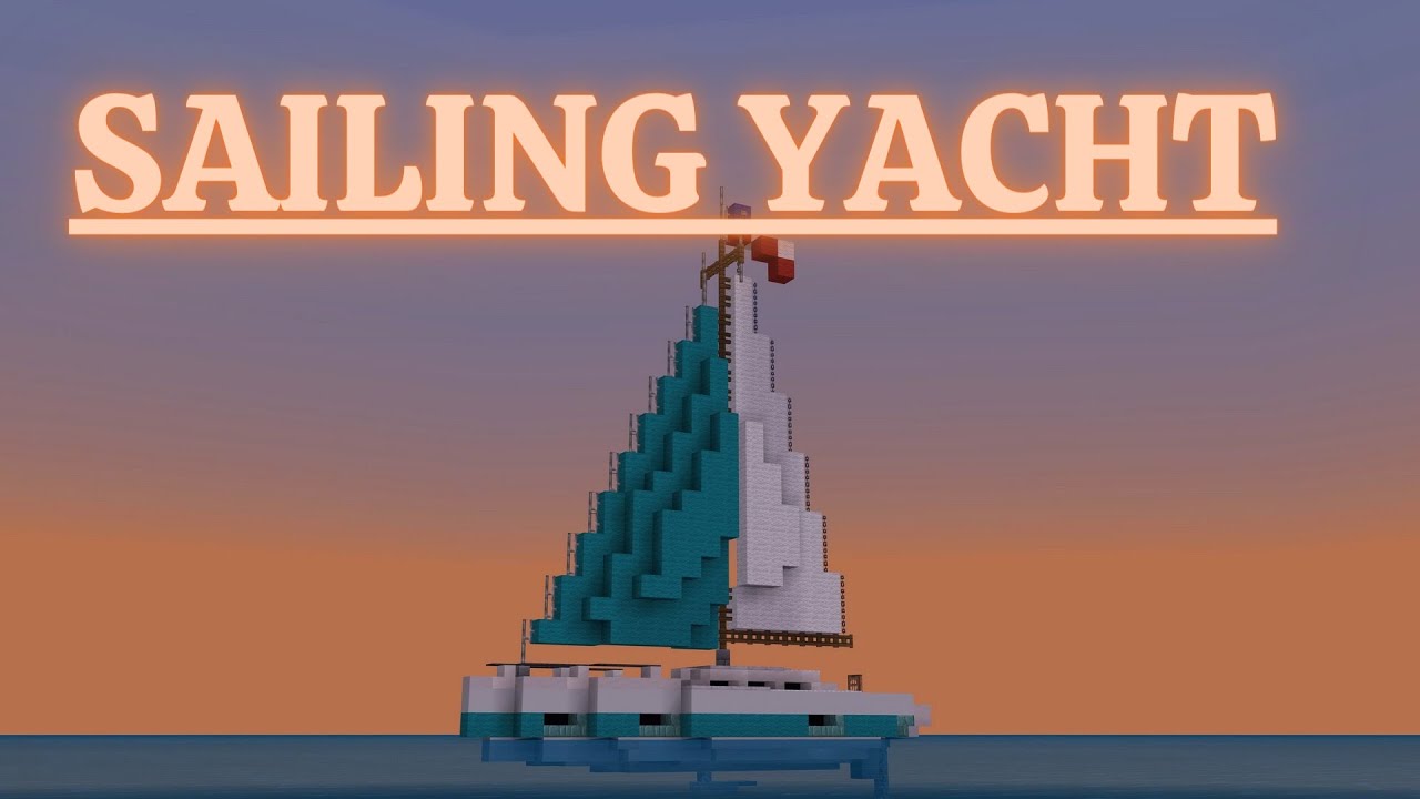 Minecraft: How to build a Sailing Yacht in Minecraft | Minecraft Sailing Yacht Tutorial