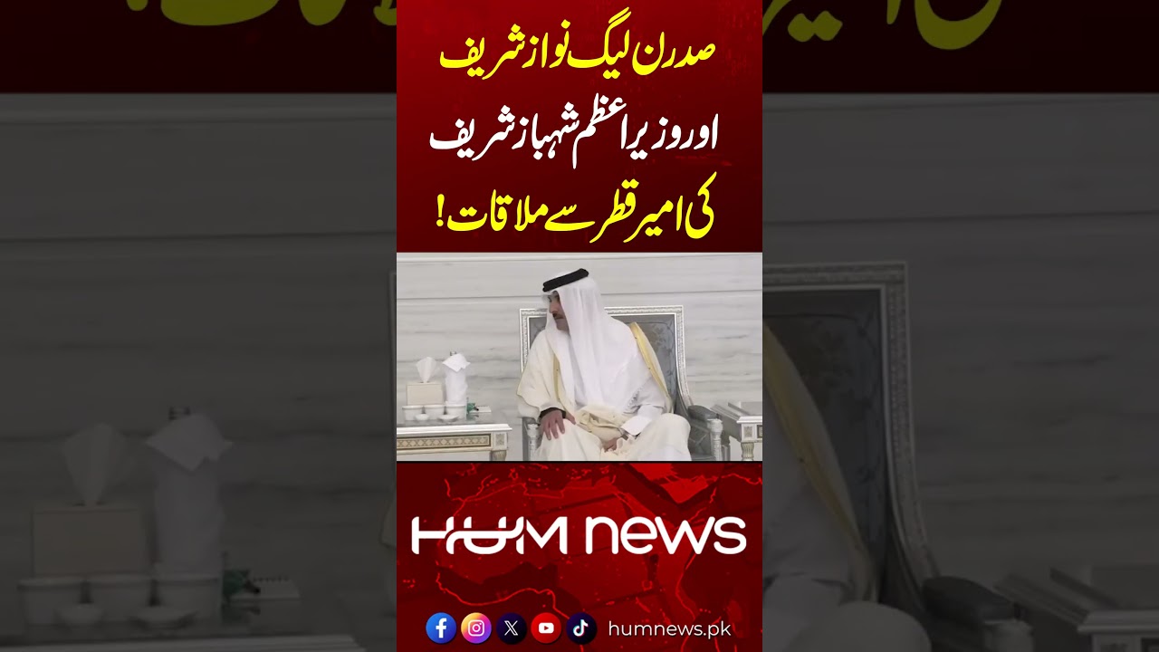 Nawaz Sharif & PM Shehbaz Sharif Meet Qatar's Emir | Hum News | Pakistan