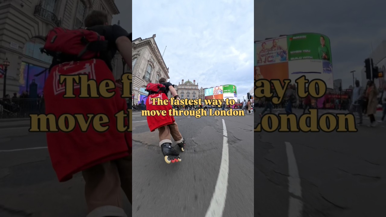 Skating at speed through the London streets #inlineskating #urbanskating