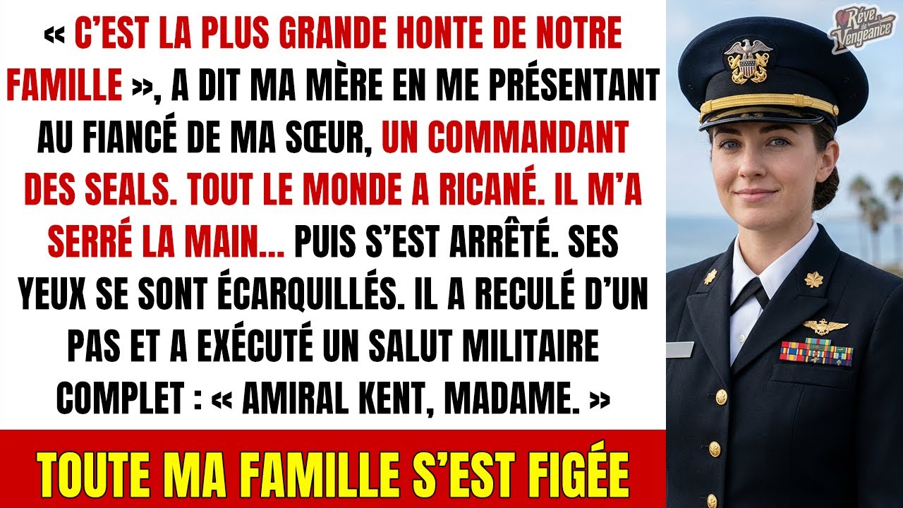 Ma sœur riait de moi à ses fiançailles, jusqu'à ce que son futur mari me fasse un salut militaire.