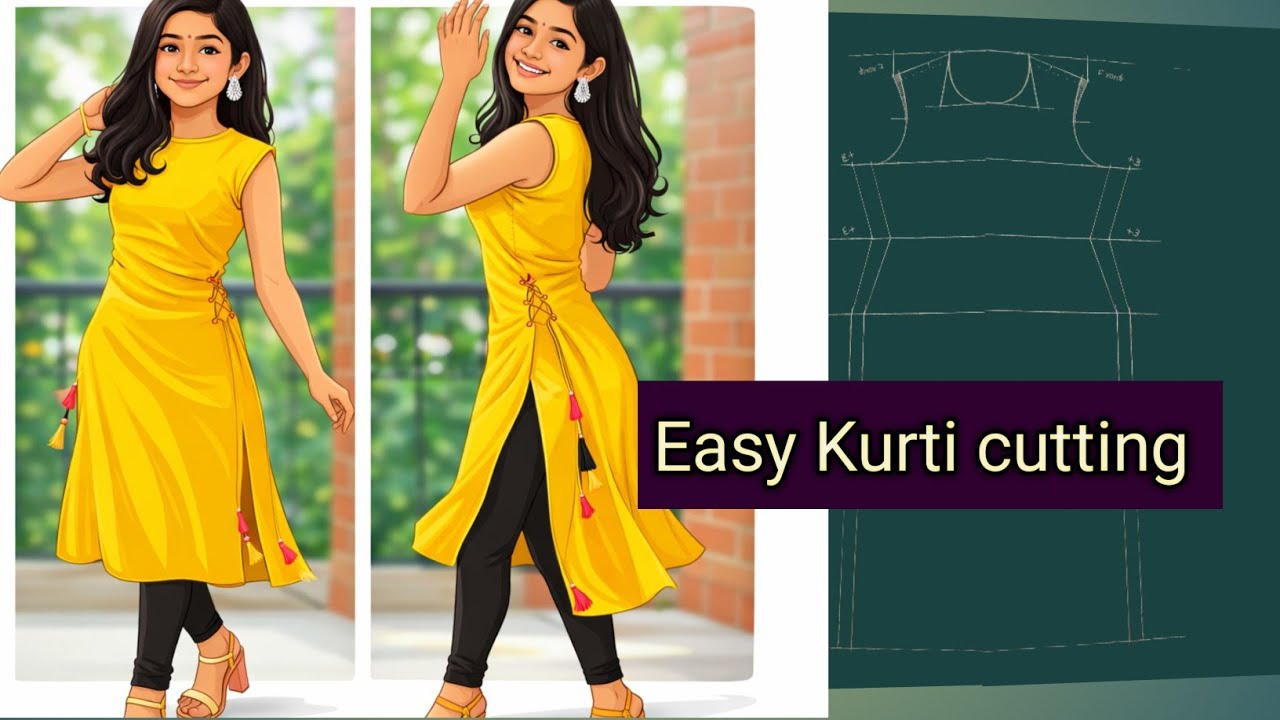 Kurti Cutting in Telugu | ఈజీ & Perfect Fit