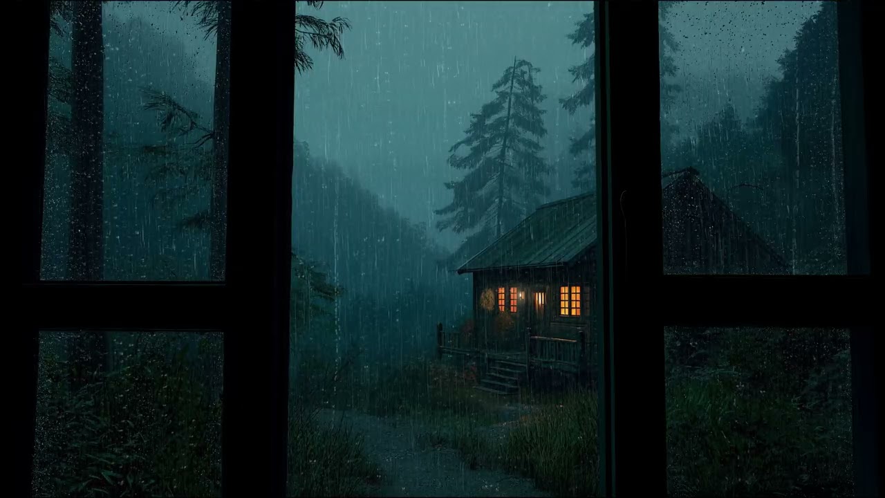 Gentle Rain Outside Window with Nature Sounds for Calm Study and Restful Sleep