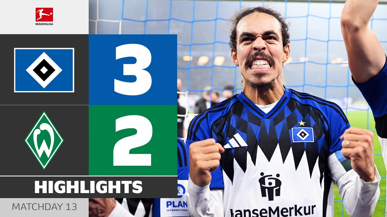 Intense DERBY! POULSEN With The Winning Goal! | HAMBURGER SV - WERDER BREMEN | Highlights | MD 13