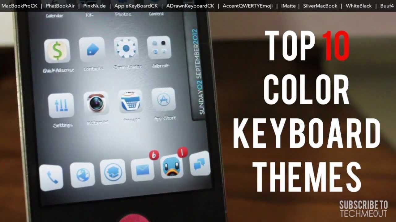 TOP 10 CYDIA JAILBREAK TWEAKS PART 9: COLOR KEYBOARD THEMES for iPhone, iPod touch, and iPad