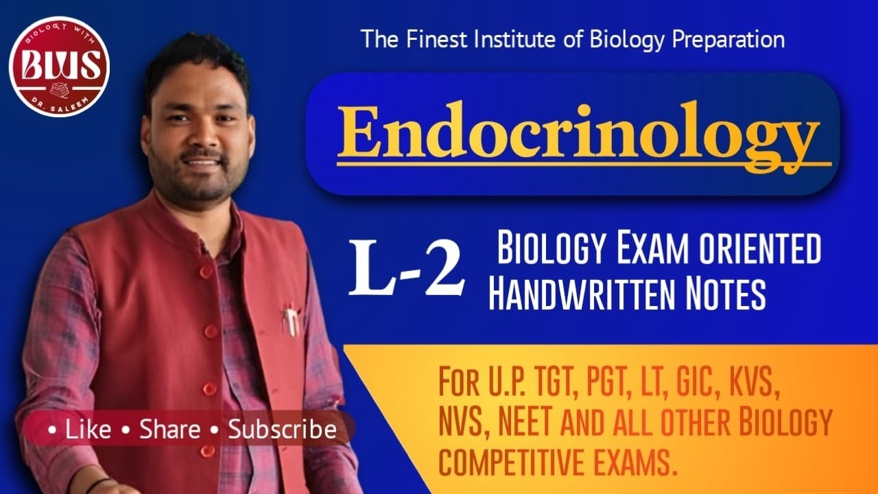 Endocrinology | Types of Glands, Differences, Similarities and Paraharmones | Useful for TGT, PGT,LT