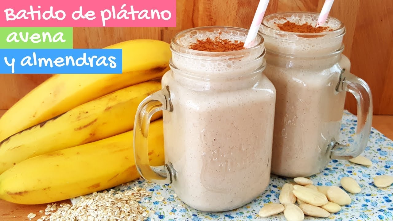 Batido de plátano, avena y almendras | Fácil y saludable | Mi tarta preferida