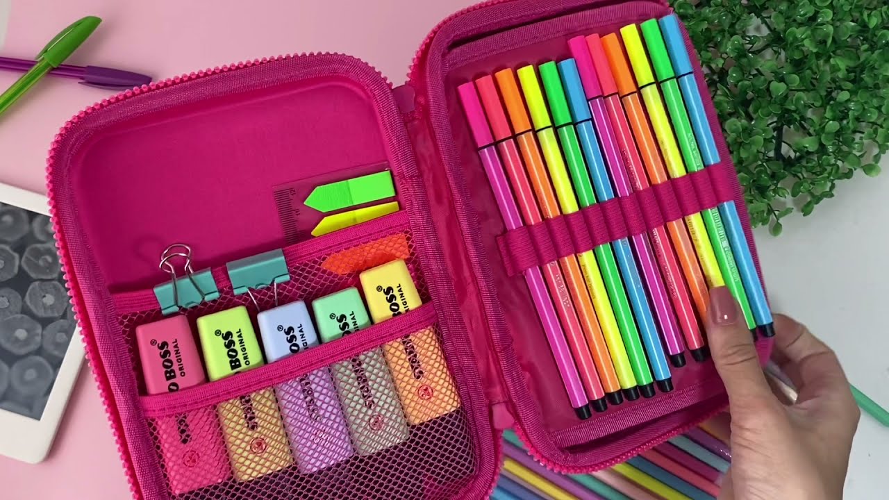 Estojo Box Believe Hologr&aacute;fico Prata - DAC #papelaria #100pens