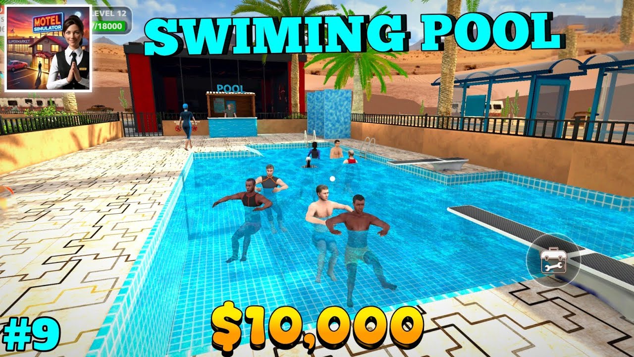 I Unlocked SWIMMING POOL In My MOTEL | Supermarket & Motel Simulator Gameplay #9