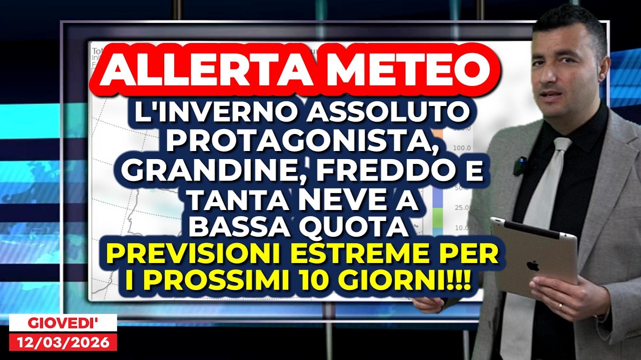 Allerta Meteo, INVERNO protagonista assoluto! Freddo, maltempo e neve: 10 giorni da brividi!