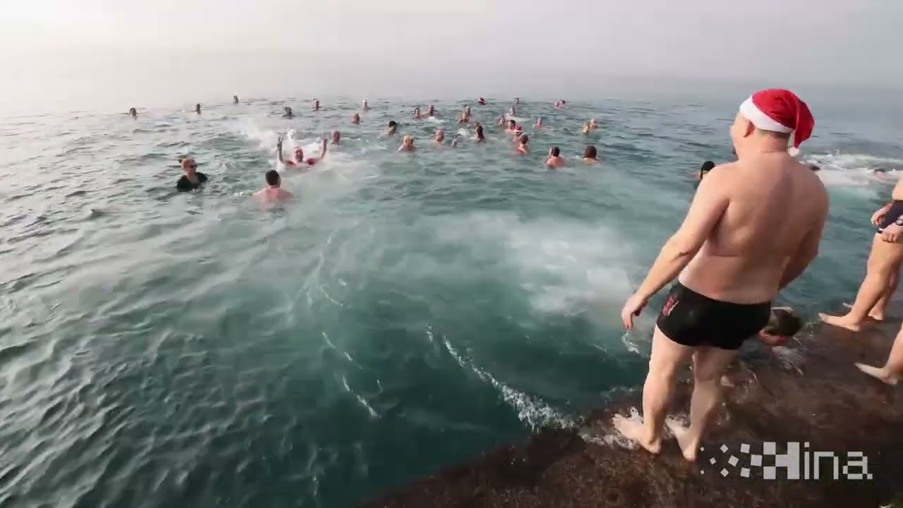 Zadar: Novogodišnje kupanje na Morskim orguljama