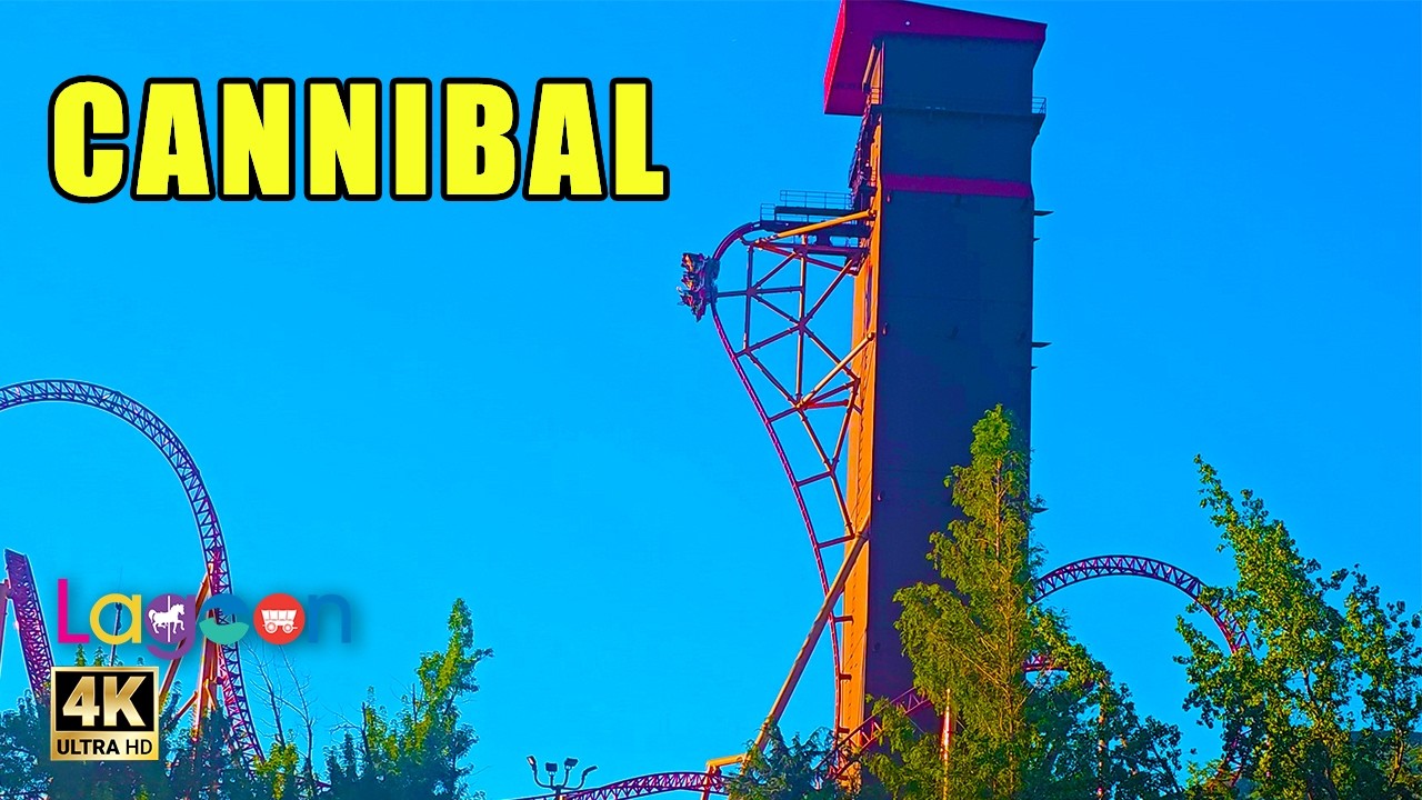 Lagoon's TALLEST Roller Coaster - CANNIBAL Front Row POV