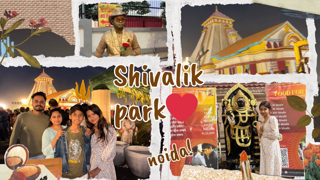 AAJ HUM GYE Noida Shivalik Park Mein Phoolon Se Bana Kedarnath Dham 🌺🔱 | Beautiful Temple Vlog ❤️
