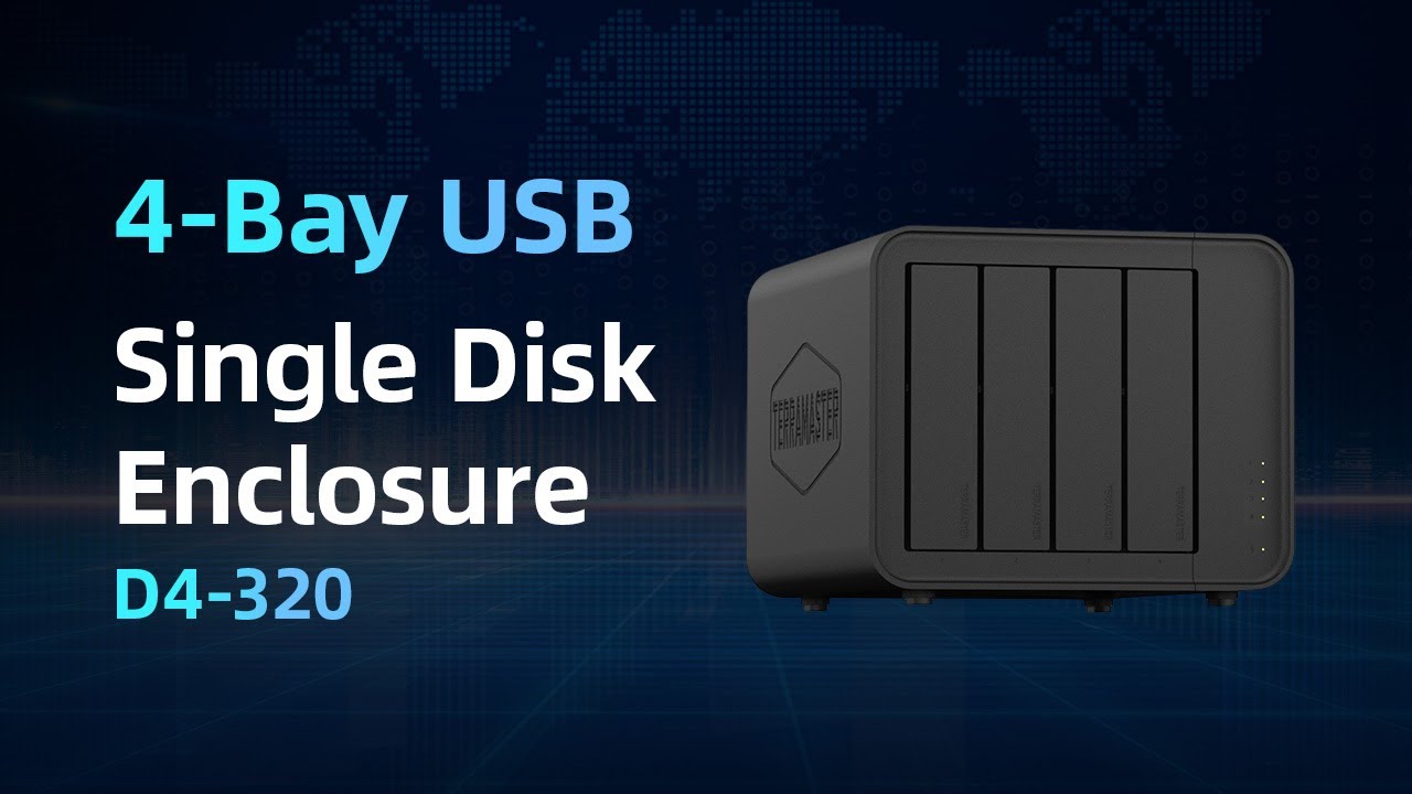 TerraMaster 4-bay USB3.2 Gen2 10Gbps External Hard Disk Enclosure