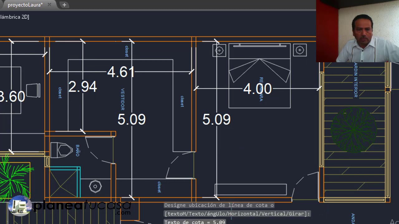 Plano De Recamara Con Medidas Vestidor Y Baño