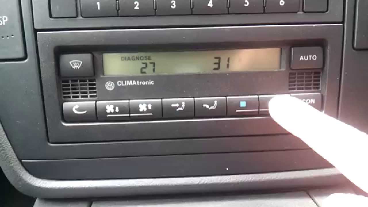 VW Passat B5.5 Climatronic system How to enter in Diagnostic submenu Cold Engine