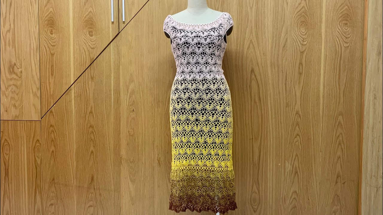 89. HƯỚNG DẪN M&Oacute;C ĐẦM D&Agrave;I SI&Ecirc;U SANG ( Mẫu 10) - V&acirc;n vũ - Crochet dress