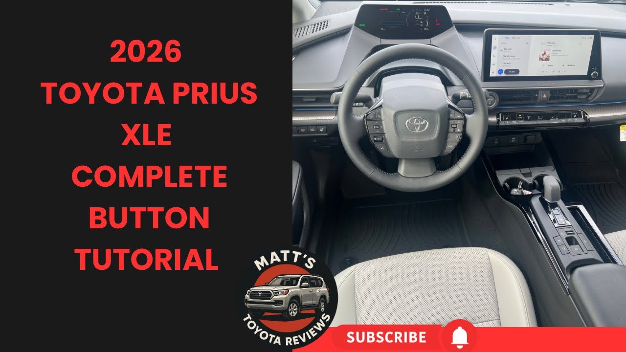 Полное руководство по кнопкам Toyota Prius XLE 2026 года
