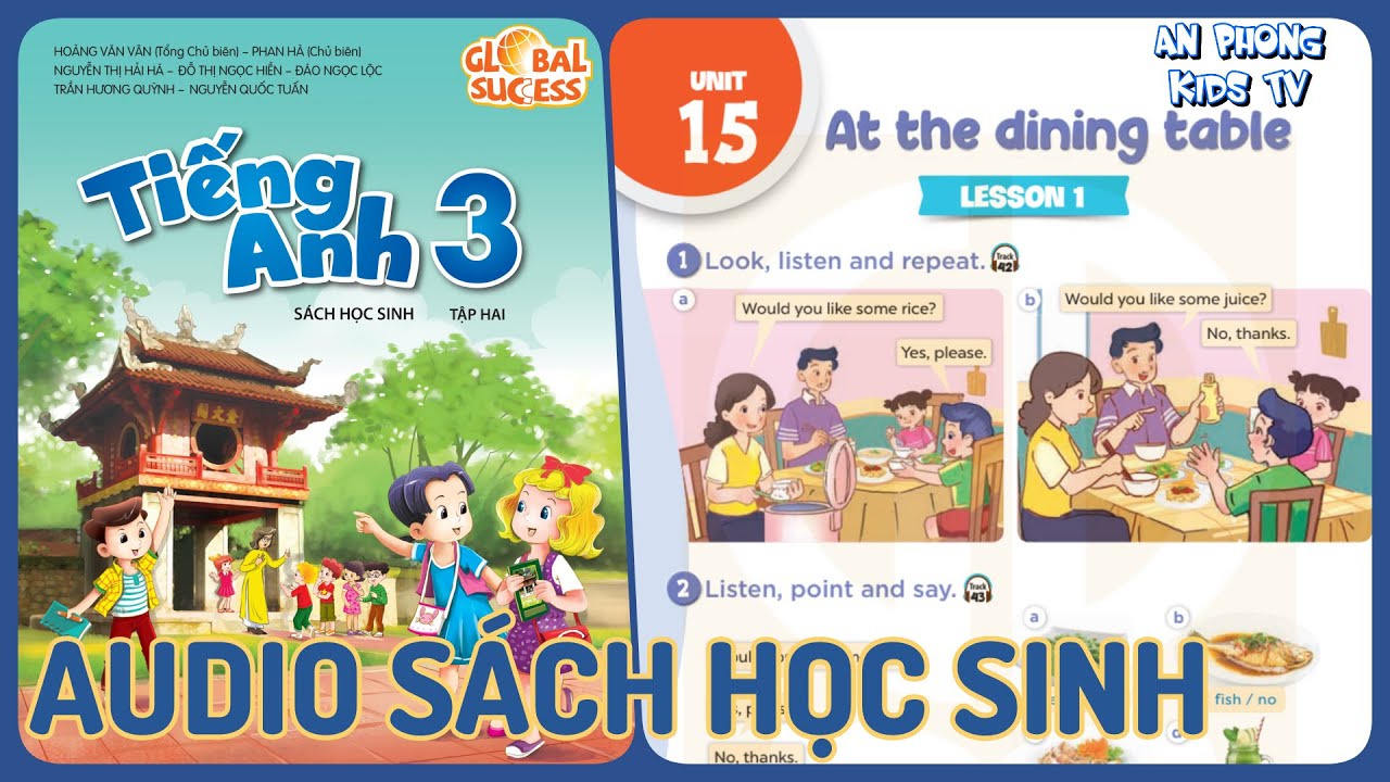 Unit 15 At The Dining Table | Audio Sách Học Sinh Tập 2 Tiếng Anh 3 Global Success Lớp 3 mới 2022