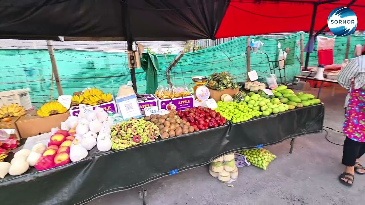ตลาดนัดสุทธิ​สาร​ ตอนเย็น ใกล้รถไฟฟ้า​ใต้ดิน​สุทธิ​สาร​ กรุงเทพ​มหานคร​ | Sutthisan​ Market