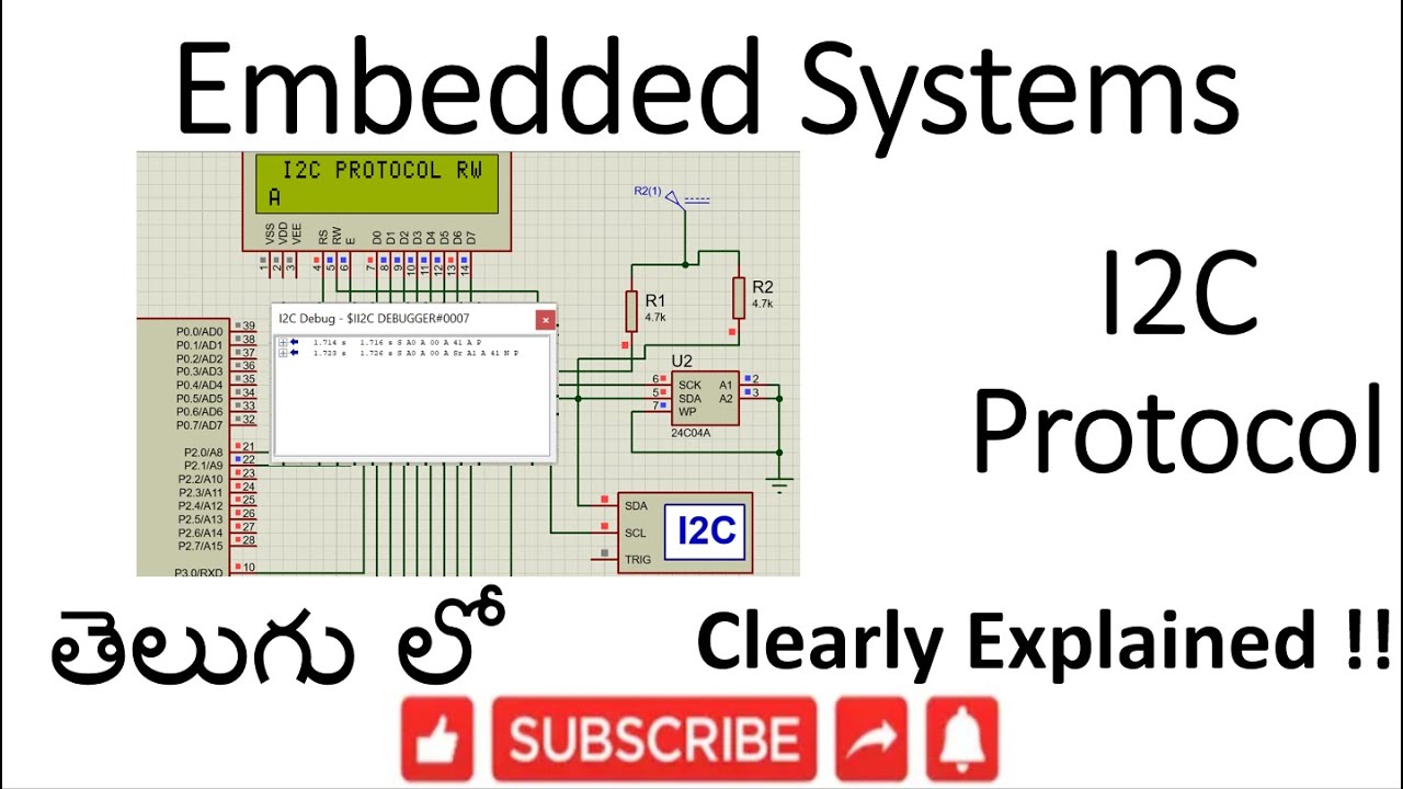 [ES-TE-41] I2C PROTOCOL WITH EXAMPLE IN TELUGU  || Embedded Systems