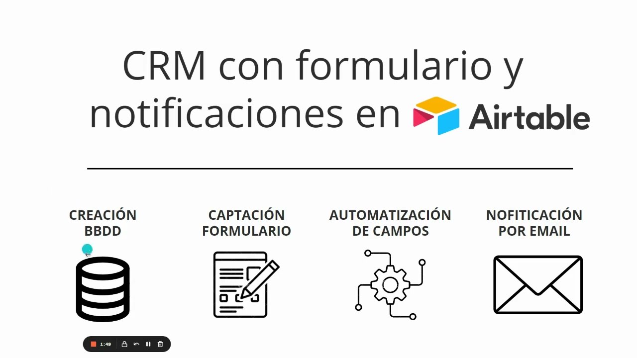Crea un CRM con formulario de contacto y notificaciones por Email con Airtable