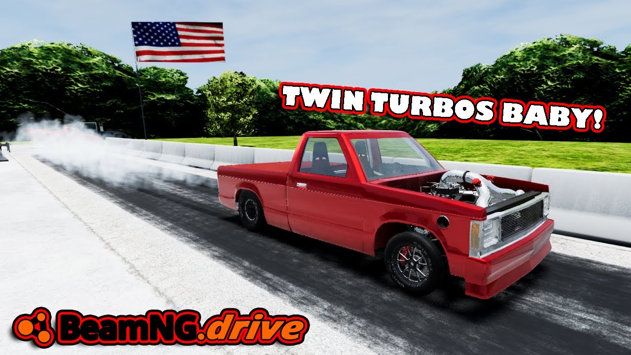 BeamNG.drive MP - TWIN TURBO DRAG S10 TAKING OVER THE DRAG STRIP!