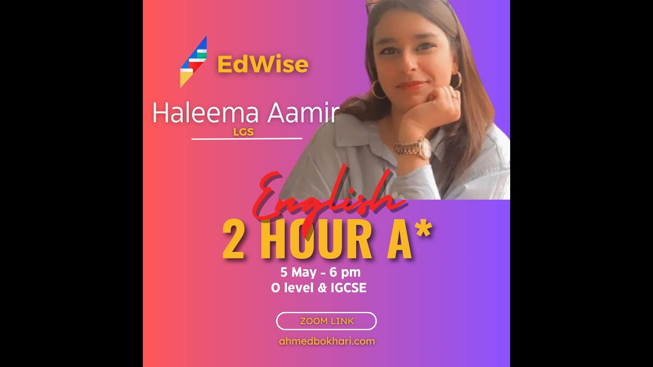 English  P1 Workshop | Haleema Aamir | O level & IGCSE 2024