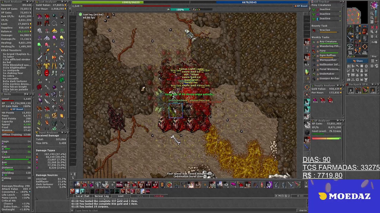 TIBIA GLOBAL - EM BUSCA DO TOP 5 GLOBAL DAS TASKS