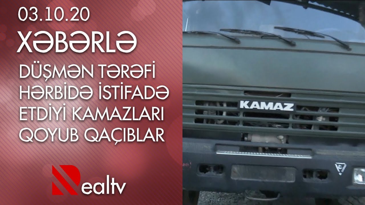 Düşmən tərəfi hərbidə istifadə etdiyi kamazları qoyub qaçıblar.