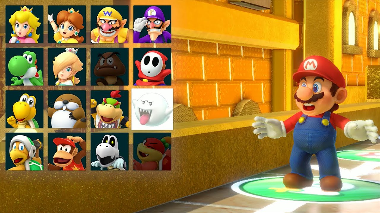 Super Mario Party - Mario vs Luigi vs Donkey Kong vs Bowser - Kamek's Tantalizing Tower