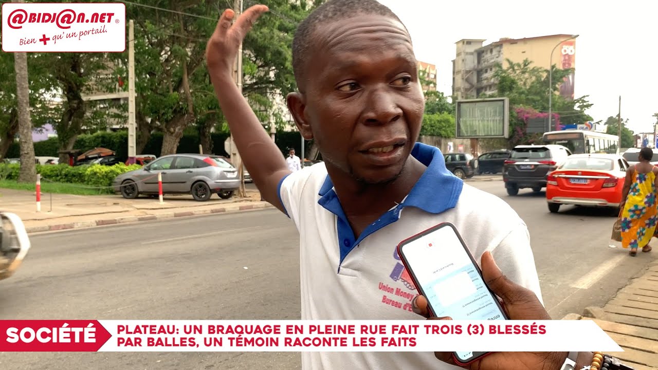 Plateau: un braquage en pleine rue fait trois 3 blessés par balles, un témoin raconte les faits