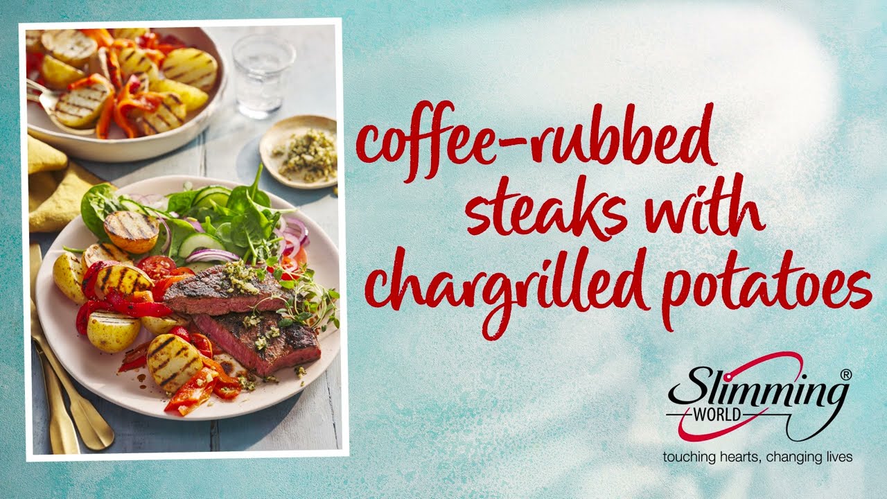 Slimming World coffee-rubbed steaks with chargrilled potatoes - FREE