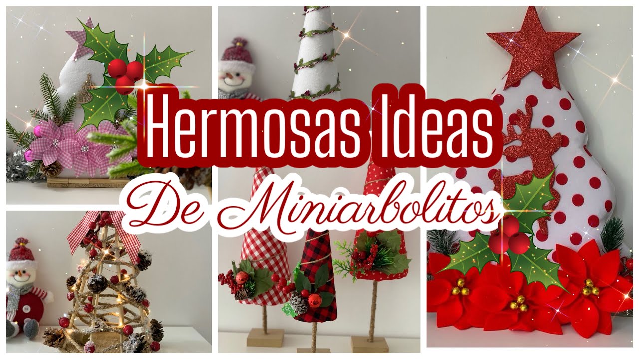 5 Manualidades NAVIDADES / MINIARBOLITOS Navideños / DIY Christmas tree/ Artesanato Natalino