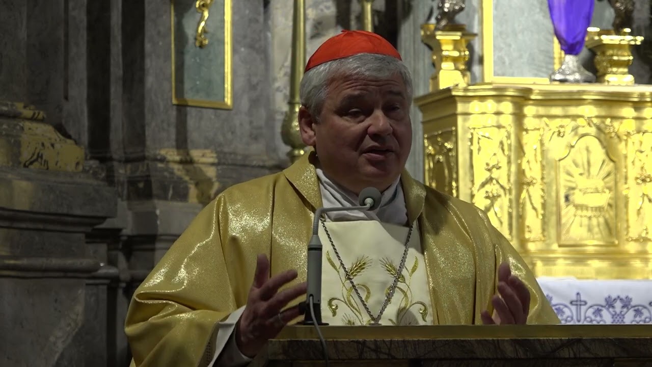 Kardynał Krajewski do księży podczas Mszy Krzyżma w katedrze lwowskiej.