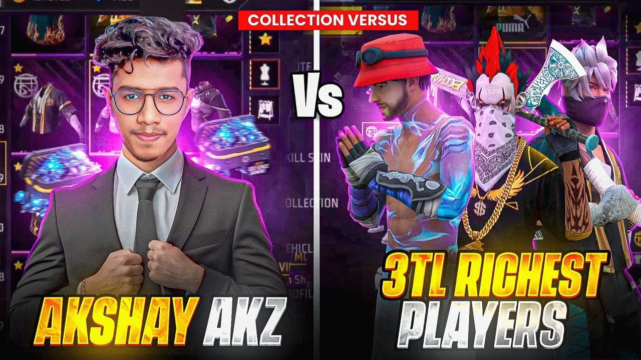 Akshay Akz Vs 3 Team Lava Players 😍 Rarest Collection Versus 😍 Free Fire Best Collection In Kerala