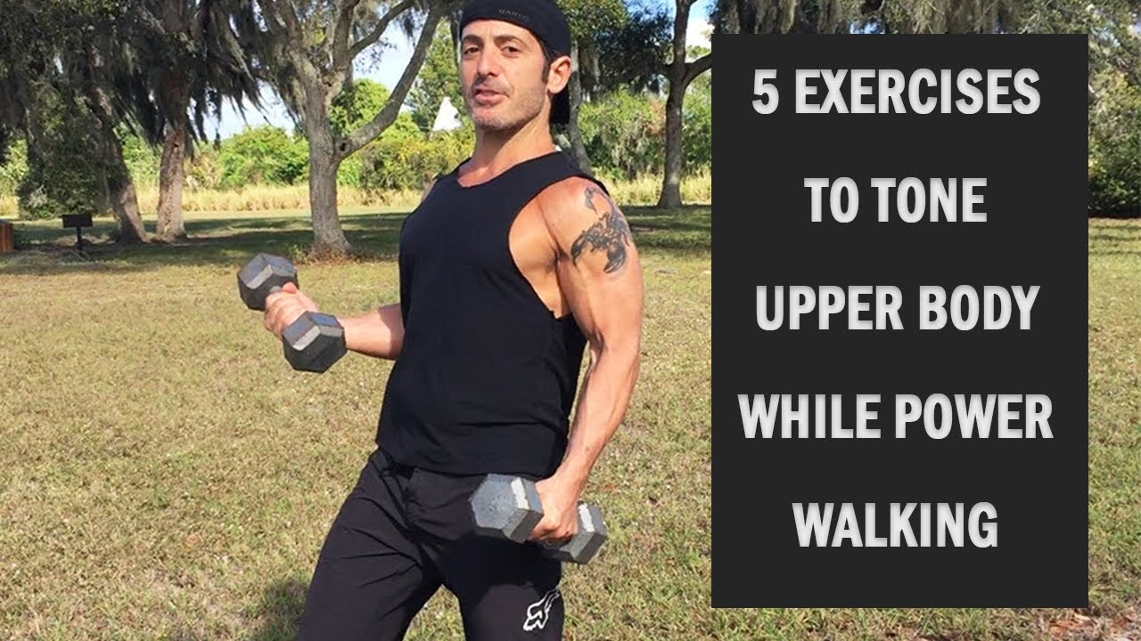 Dumbbell Upper Body Toning While Power Walking
