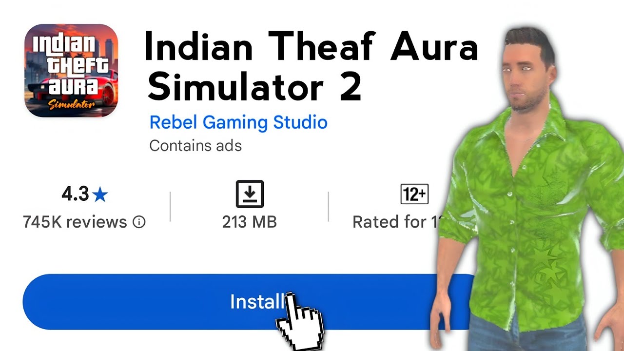 I Played Best Popular Game Indian Theft Aura Simulator 2 😱On Playstore