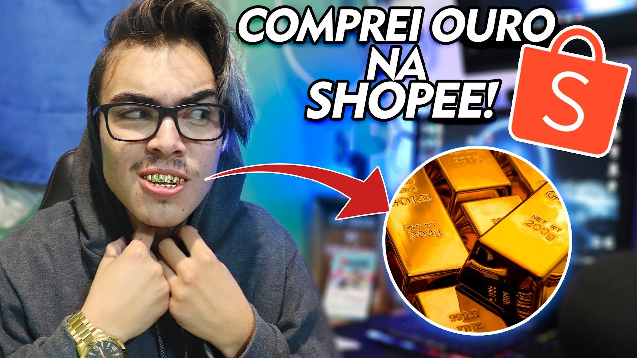 COMPREI DENTES DE OURO NA SHOPEE 😳😂 (Grillz)