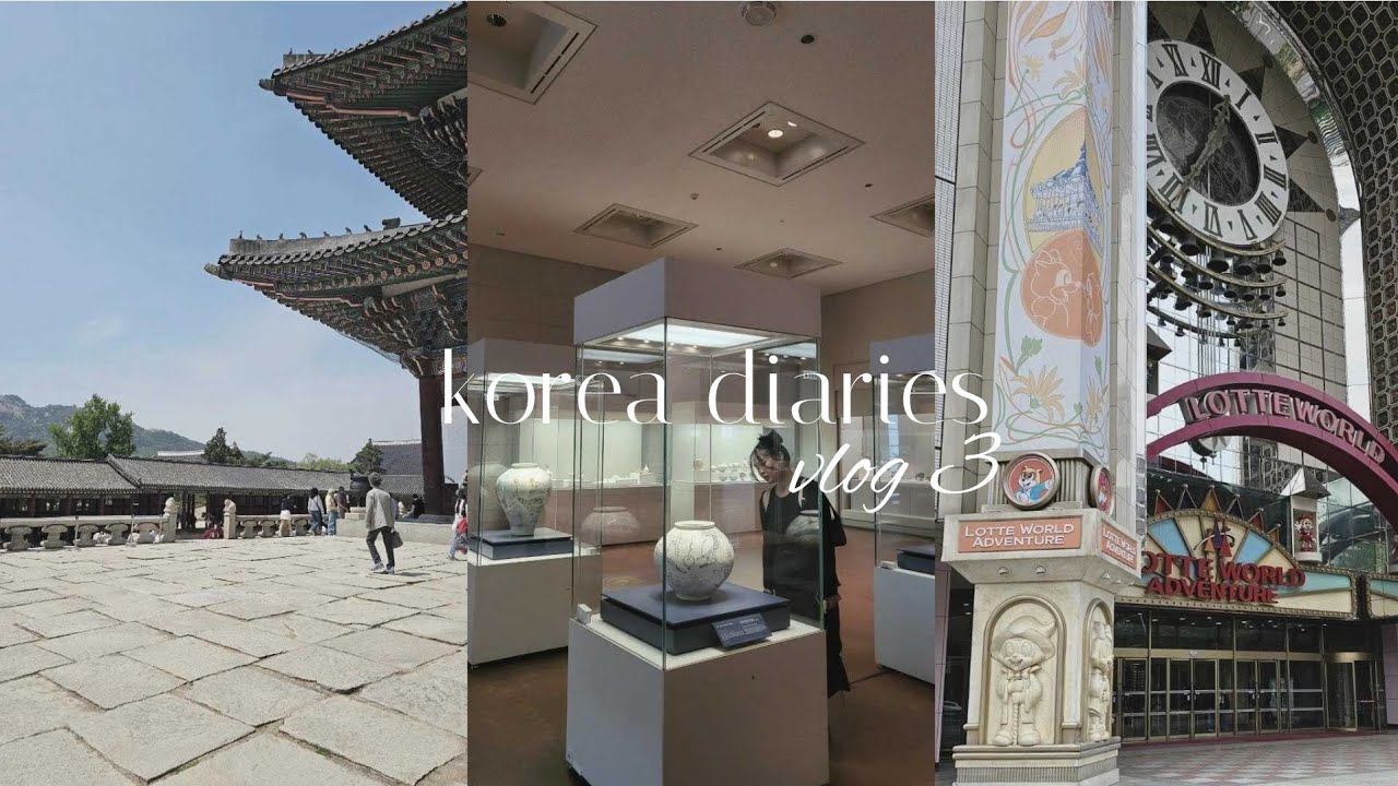 korea vlog 2023 : namjooning, korean eats, hongdae, acorn caricature, hanbok, cafes, & lotte world
