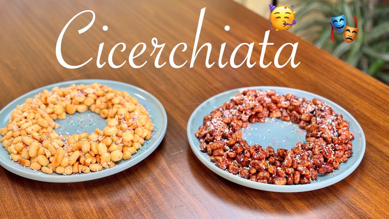 Cicerchiata: il dolce di Carnevale croccante e irresistibile versione bianca e al cacao 🎭🍯🍫
