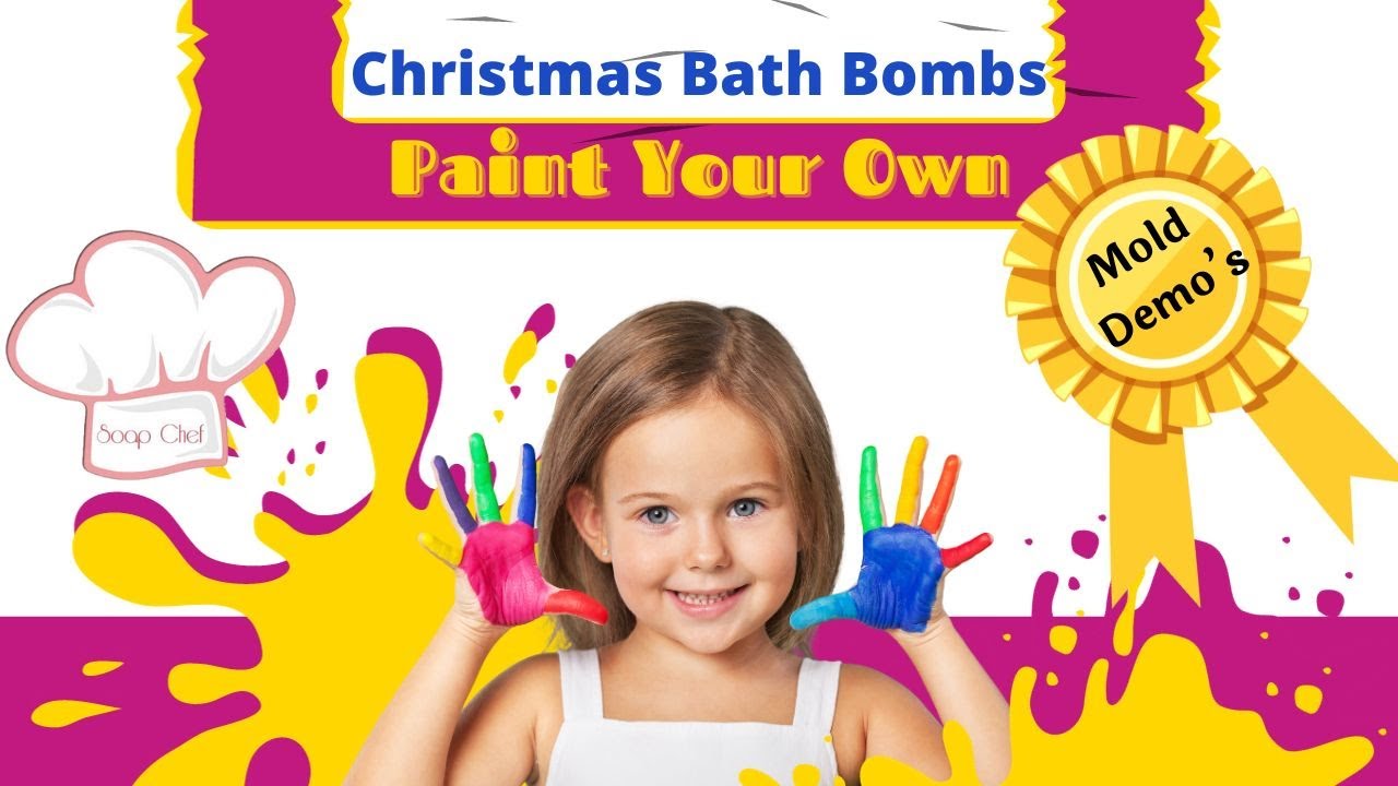 Christmas Bath Bombs for Paint Your Own Kits - Mold Demo's