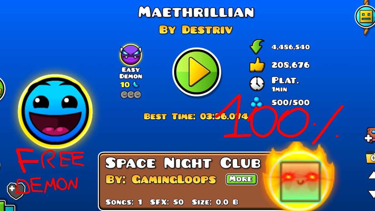 Easy demon: Maethrillian plataforma 100%