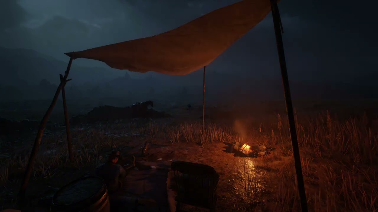 Peaceful Camping in RDR2 | Crackling Fire, Nature & Relaxing Frontier Vibes